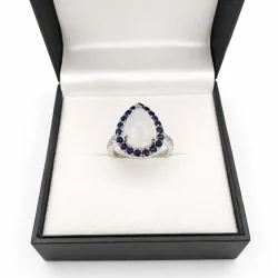 IMG_20260813_090550 925 Silver Moonstone & Blue Sapphire Statement Ring