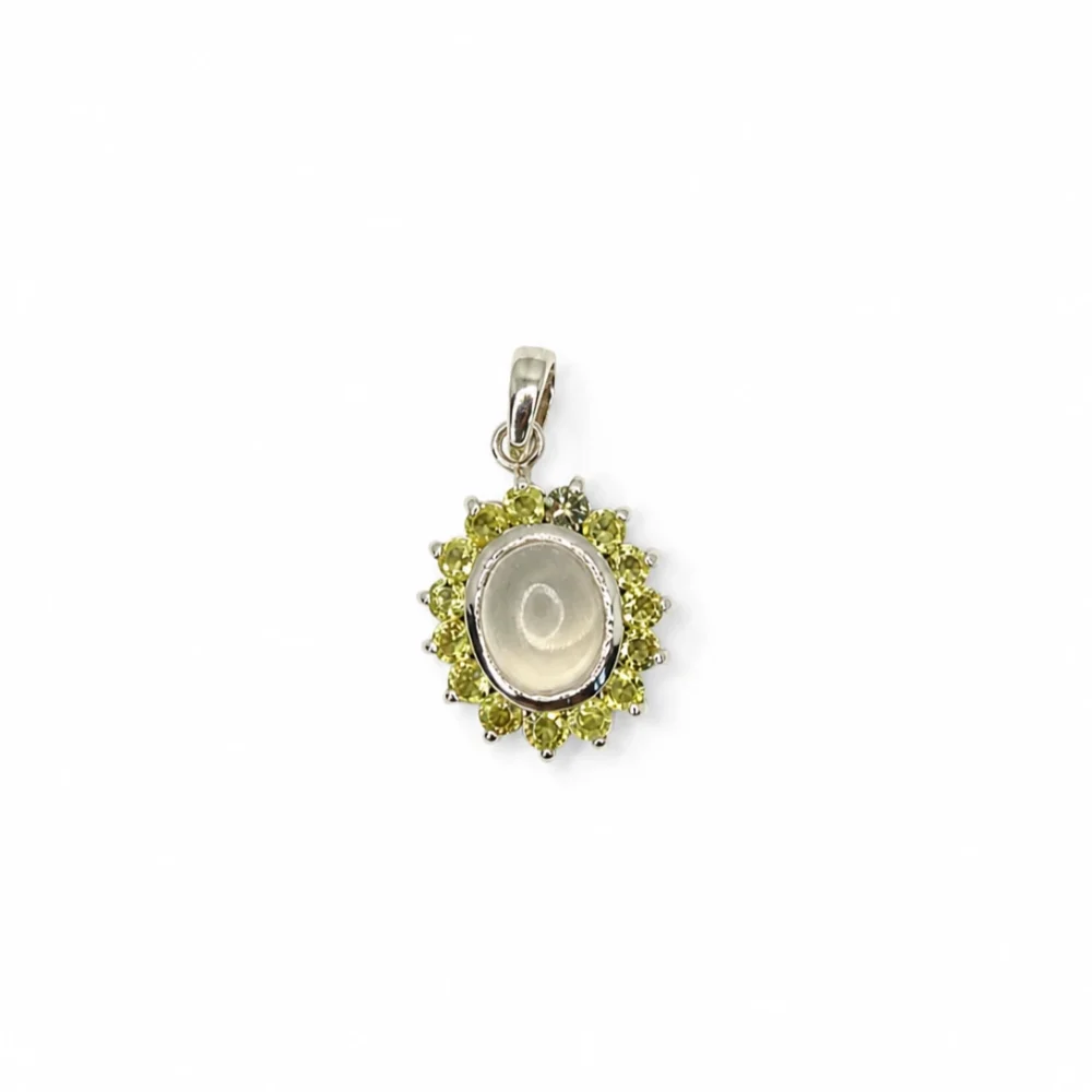 Celestia Moonstone & Peridot Pendant