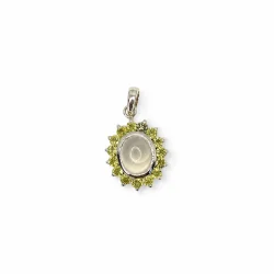 Celestia Moonstone & Peridot Pendant