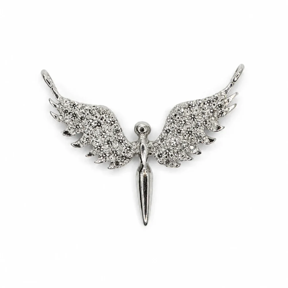IMG_20260813_091257 925 Sterling Silver American Diamond Angel Wings Pendant