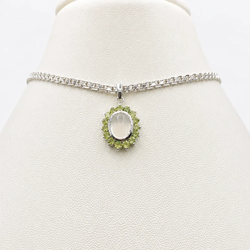 Celestia Moonstone & Peridot Pendant